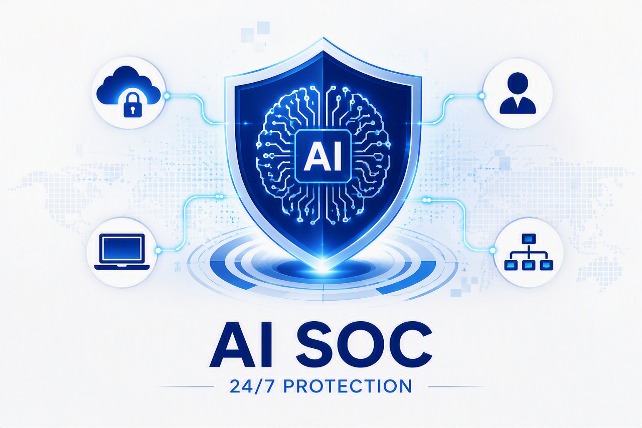 Fully managed, AI led security operations with human oversight Enterprise grade protection for organisations of all sizes, including SMEs