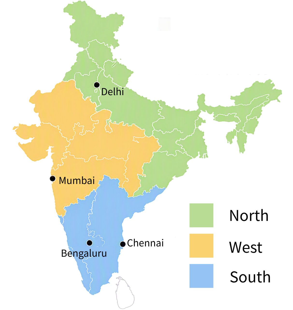 India Regional Climate Map