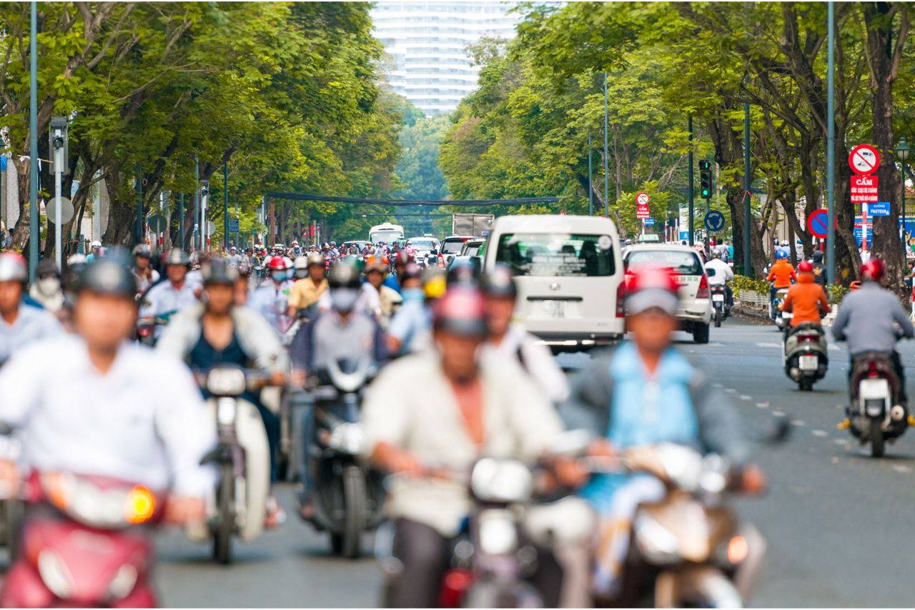 A Motorcycle-Centered Traffic Environment