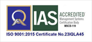 ISO 9001:2015 Certificate No.23IQLA45